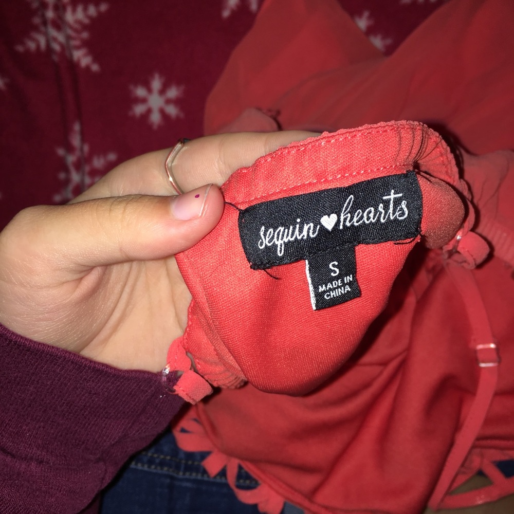 **PRICES NEGOTIABLE** light orange/pink dress